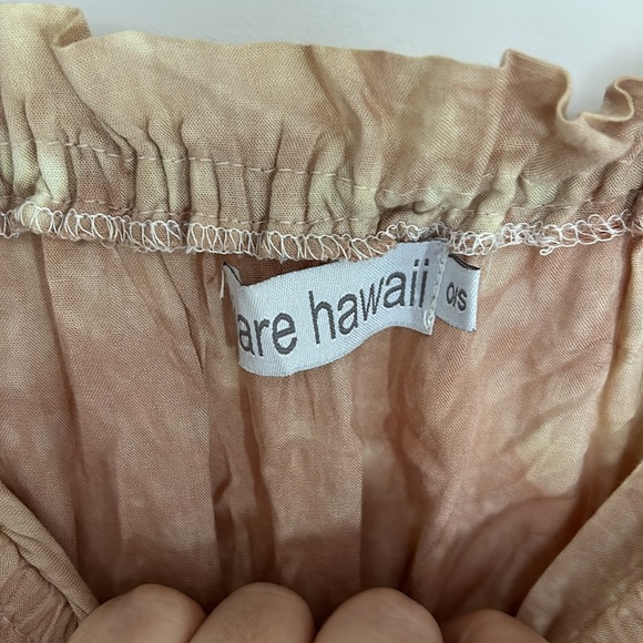 TIERA HAWAII - handmade rayon maxi dress tie dye tan one size (see measurements) - Picture 10 of 10